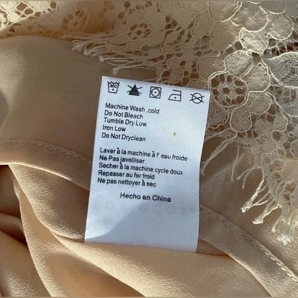 Foxiedox Lace Halter Midi Dress Tan White M Anthropologie NWT - Picture 8 of 11